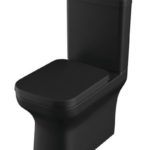 ARISTON - Λεκάνη ΧΠ/ΠΣ μαύρη μάτ με κάλυμμα S/C - HUIDA