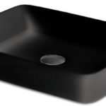 LUNGO-COMO -Νιπτήρας μάτ Μαύρο 48