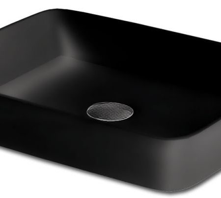 LUNGO-COMO -Νιπτήρας μάτ Μαύρο 48