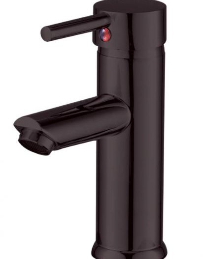 ROTA- Μπαταρία νιπτήρα μαύρη μάτ με με κλίκ μαύρη