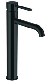 AMERICA EVITA - Μπαταρία νιπτήρα μαύρη ψηλή με κλίκ