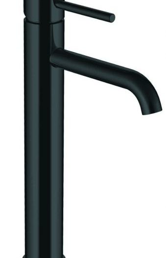 AMERICA EVITA - Μπαταρία νιπτήρα μαύρη ψηλή με κλίκ