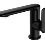 AMERICA NERO - Μπαταρία νιπτήρα μαύρη με κλίκ