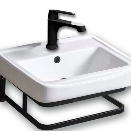 ARISTA - Νιπτήρας + Βάση Inox μαύρη 435*360*220