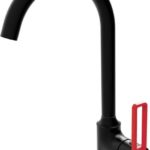 VALENTINA- Μπαταρία νεροχύτου Μαύρο ( μαυρο+ Κόκκινο πόμολο )