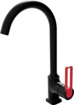 VALENTINA- Μπαταρία νεροχύτου Μαύρο ( μαυρο+ Κόκκινο πόμολο )