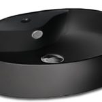 OVALINA -Νιπτήρας μάτ Μαύρο 510*425*150