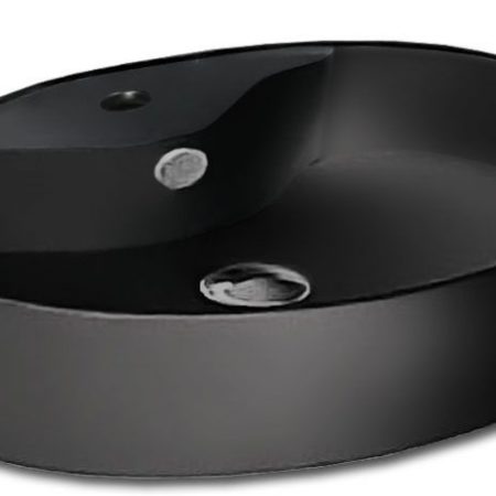 OVALINA -Νιπτήρας μάτ Μαύρο 510*425*150