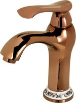 VENEZIA - Μπαταρία νιπτήρα πλήρης Rose gold Perla