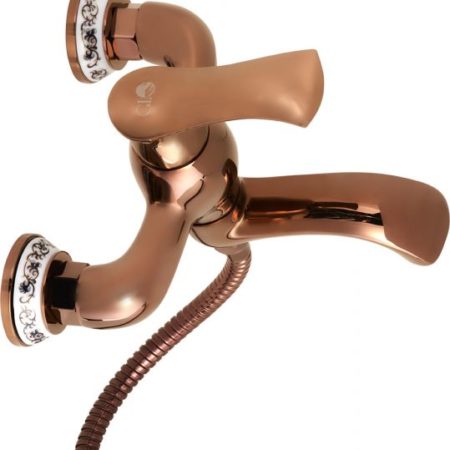 VENEZIA - Μπαταρία λουτρού πλήρης Rose gold Perla