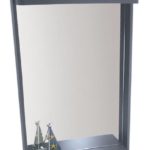 SONIA DOWN - Καθρέπτης με Εταζέρα 90*80 PVC Γκρί