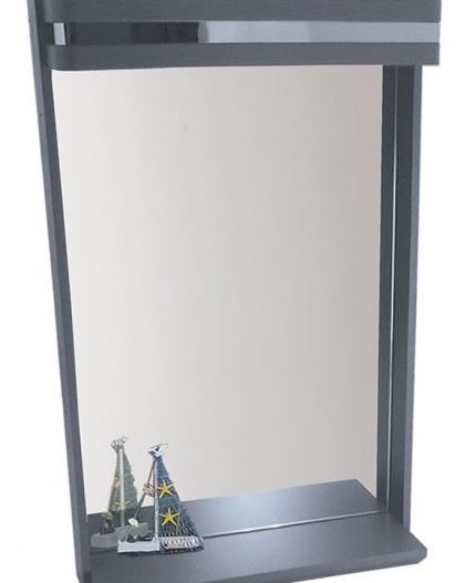 SONIA DOWN - Καθρέπτης με Εταζέρα 90*80 PVC Γκρί