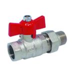 Κρουνός σφαιρικός XTR 1/2" Full πεταλούδας Β Τ με ρακόρ 258γραμ.