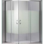 DORITA - Καμπίνα - γυαλί με γραμμές 100*80*185 Χρωμέ σκέτη