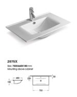 Έπιπλο μπάνιου DROP TORINO 75 Anthracite - Image 2