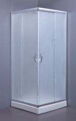 ASCOT-μάτ - Καμπίνα τετράγωνη σκέτη 70*70 Χρωμέ - γυαλί μάτ