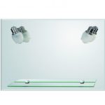 LINDA - Καθρέπτης με φώτα και Εταζέρα 70*50