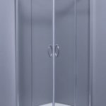 ASCOT-TRANSP - Καμπίνα τετράγωνη σκέτη 80*80 Χρωμέ - γυαλί διαφανές