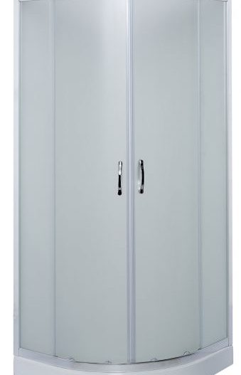 ROMEO-μάτ - Καμπίνα γωνιακή με γυαλί μάτ 80*80 Χρωμέ