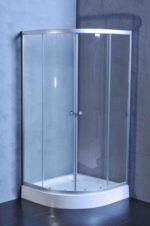 KRETA - Καμπίνα γωνιακή με γυαλί 5mm διαφανές 80*80 Χρωμέ