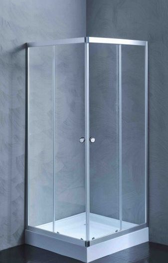MYKONOS - Καμπίνα τετράγωνη με γυαλί 5mm διαφανές 80*80 Χρωμέ