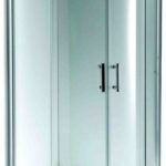 ADA - HUIDA Καμπίνα ημικυκλική σκέτη 80*80 Χρωμέ - γυαλί διαφανές