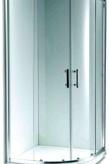 ADA - HUIDA Καμπίνα ημικυκλική σκέτη 80*80 Χρωμέ - γυαλί διαφανές
