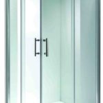 ELSA - Καμπίνα HUIDA τετράγωνη σκέτη 80*80 Χρωμέ - γυαλί διαφανές