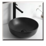 SOLANTE-3 420*420*140 Νιπτήρας μάτ Μαύρο