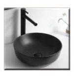 SOLANTE-3 420*420*140 Νιπτήρας μάτ Μαύρο