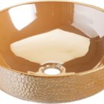 SOLANTE-5 420*420*140 Νιπτήρας Gold champagne