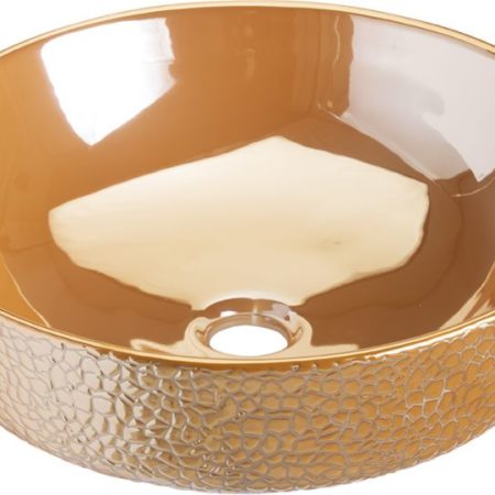 SOLANTE-5 420*420*140 Νιπτήρας Gold champagne