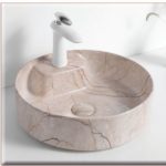 Μπαμπού 410*410*120 Νιπτήρας DECOR μπέζ μάρμαρο