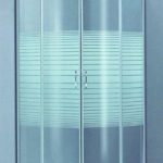 ROMEO - Καμπίνα γωνιακή σκέτη 90*90 Χρωμέ - γυαλί με γραμμές