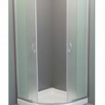 ROMEO-μάτ - Καμπίνα γωνιακή σκέτη 90*90 Χρωμέ - γυαλί μάτ