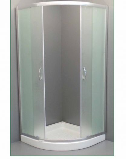 ROMEO-μάτ - Καμπίνα γωνιακή σκέτη 90*90 Χρωμέ - γυαλί μάτ