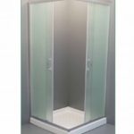 ASCOT μάτ - Καμπίνα τετράγωνη με γυαλί μάτ 90*90 Χρωμέ σκέτη