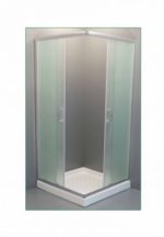 ASCOT μάτ - Καμπίνα τετράγωνη με γυαλί μάτ 90*90 Χρωμέ σκέτη