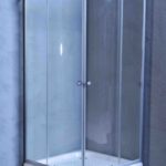 KRETA - Καμπίνα γωνιακή με γυαλί 5mm διαφανές 90*90 Χρωμέ