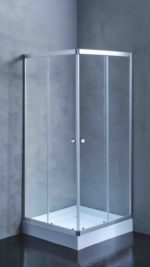 MYKONOS - Καμπίνα τετράγωνη με γυαλί 5mm διαφανές 90*90 Χρωμέ