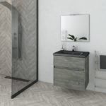 Drop Martinidis ξύλο|Drop Martinidis μαύρος νιπτήρας|Drop Martinidis Sorento καθρέπτης|φως CELIA||||||||||||