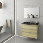 Drop Instinct φυσικό ξύλο|μαύρη βάση νιπτήρα|νιπτήρας προδιαγραφές|Drop Martinidis Sorento καθρέπτης|φως CELIA|Drop Instinct φυσικό ξύλο λευκό||||||||||