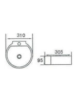 Gloria Omicron Νιπτήρας 31x30.5x95cm 17-1217 - Image 3