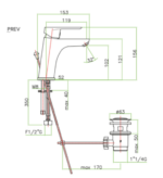 Fiore Kevon Chic Μπαταρία Νιπτήρος Ψηλή Λευκό/Χρωμέ  81WΧ8123 - Image 3