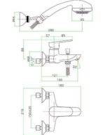 Fiore Kevon Chic Μπαταρία Λουτρού πλήρης Κόκκινη/Χρωμέ 81RX8150 - Image 2