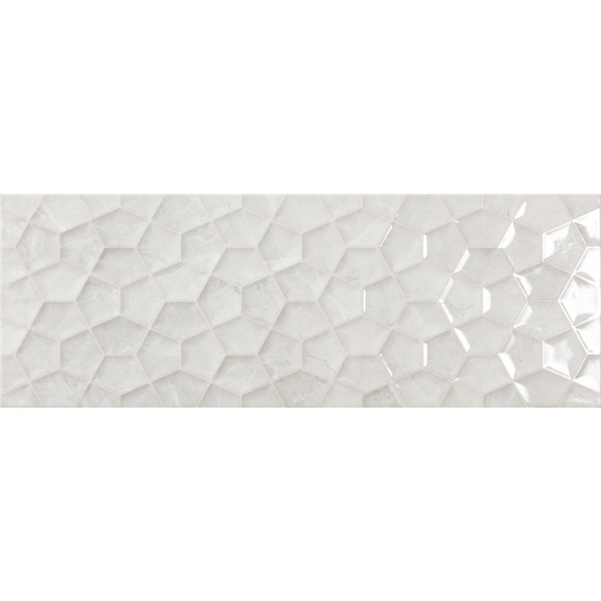 ARIWR2570 Πλακάκι ARIANA White Rlv KARAG 25x70cm - Image 1