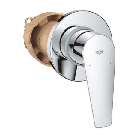 Μπαταρία Ντουζιέρας Εντοιχισμού GROHE BAUEDGE 29040001 Χρωμέ (Πλήρες σετ)