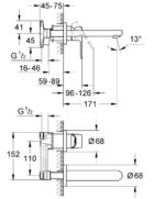 Grohe Bauedge 20474001 Νιπτήρος Εντοιχισμού Πλήρης - Image 2