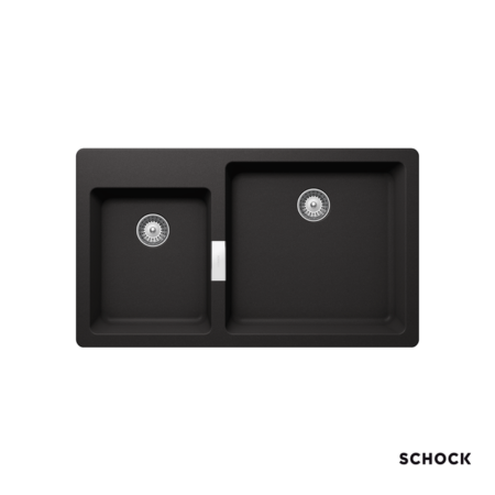 Νεροχύτης MANHATTAN 86x50 SCHOCK Cristalite Nero