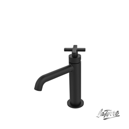 Μπαταρία Νιπτήρος +Βαλβίδα.CLIC-CLAC ELLE CROSS LA TORRE Μαύρο Ματ